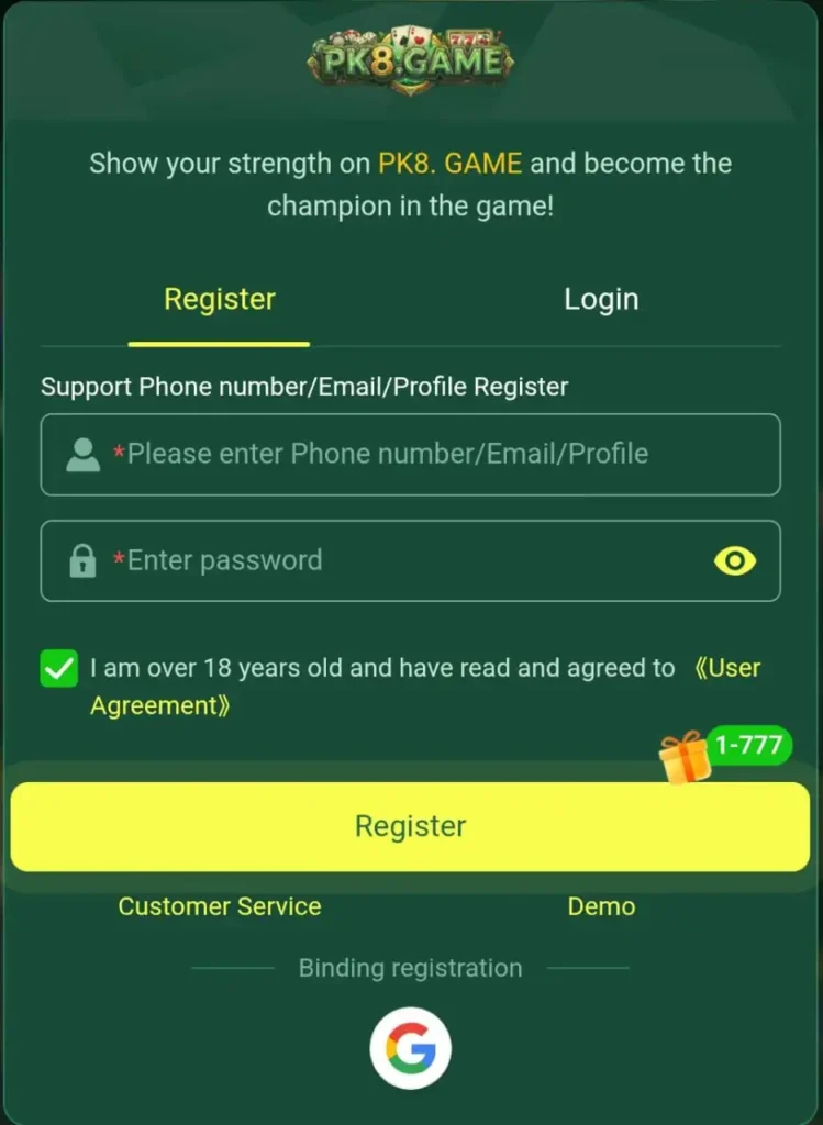 pk8-game-register